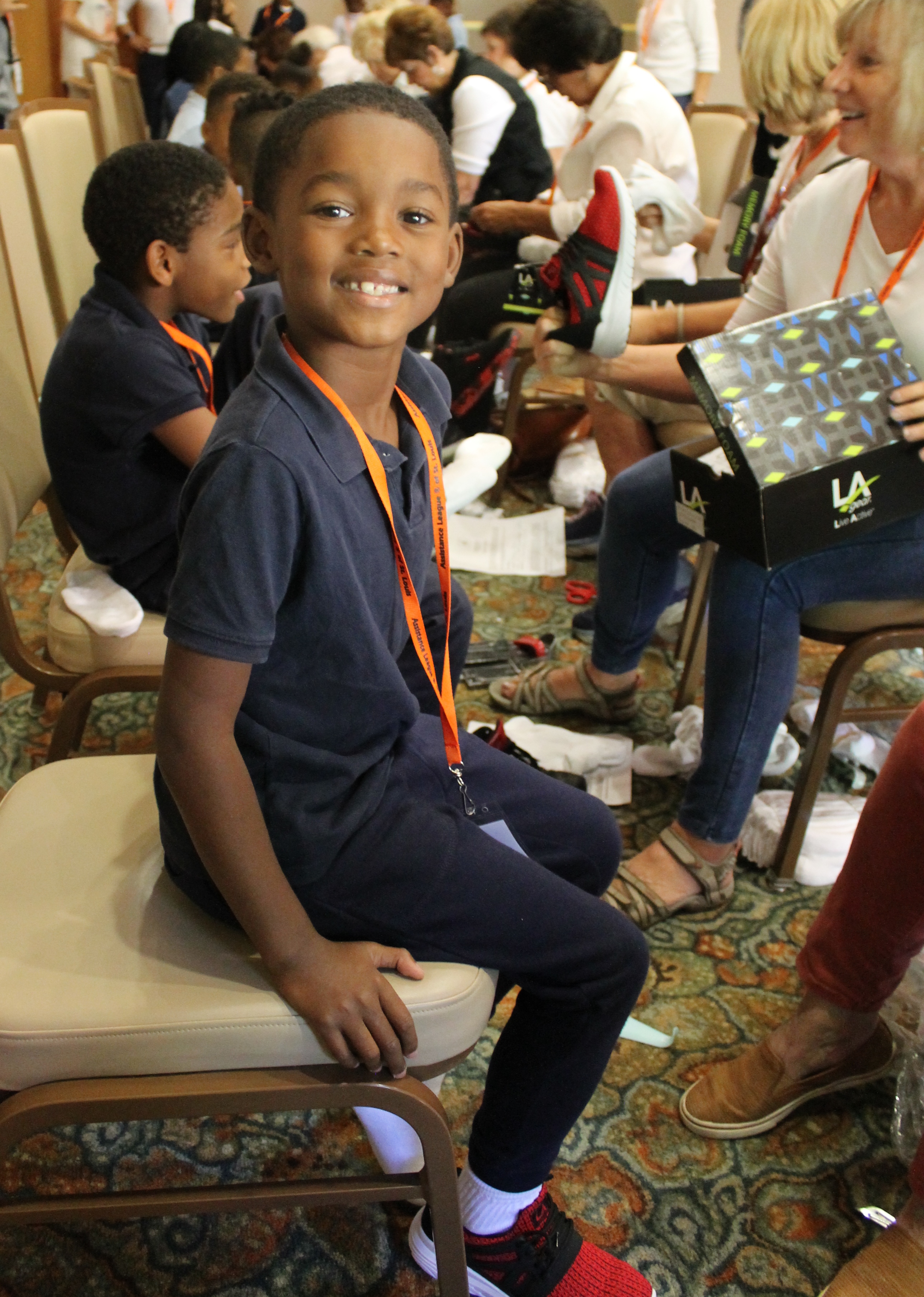 9 23 19 original student is happy with his new red shoes at discovery day at the Zoo2