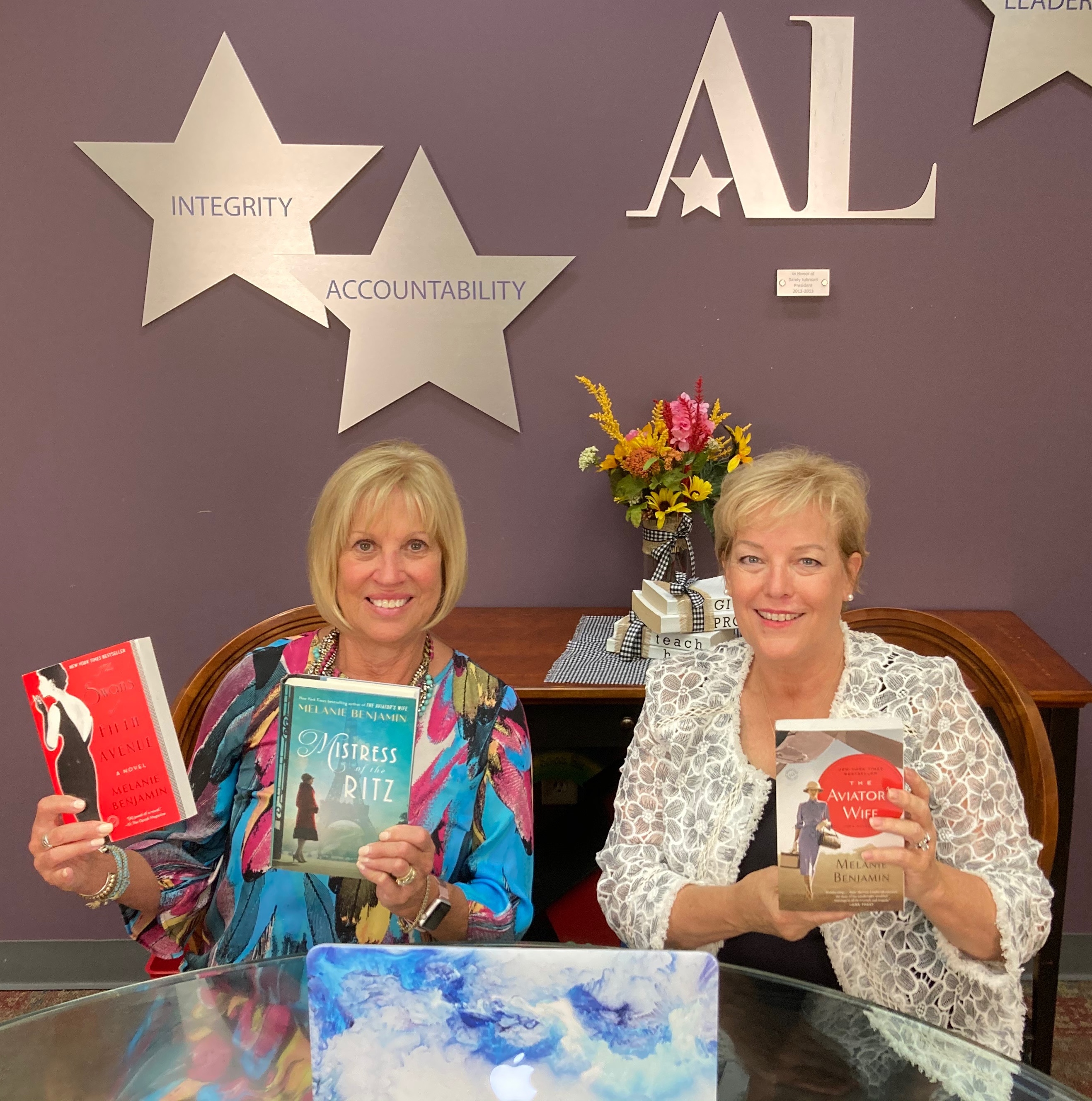 Authors Brunch August 8 2020 Debbie McConnell and ALSTL President Dawn ThomasCROPPED